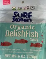 Mängden socker i Organic delishfish candy