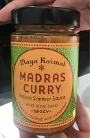 Mängden socker i Madras curry indian simmer sauce
