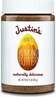 Mängden socker i Justins honey almond butter no stir glutenfree