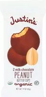 Mängden socker i Justins organic milk chocolate peanut butter cups
