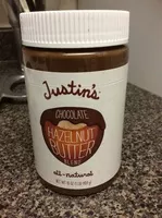 Mängden socker i Justins chocolate hazelnut and almond butter