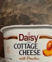 Mängden socker i Cottage cheese with peaches