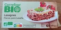 Mängden socker i Pâtes à Lasagnes Carrefour Bio