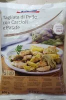 Mängden socker i Tagliata di pollo carciofi e patate