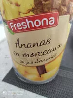 Mängden socker i Ananas en morceaux