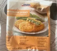 Mängden socker i Medaglioni di spinaci e Parmigiano Reggiano