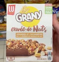 Mängden socker i Grany Envie de Nuts