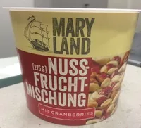 Mängden socker i Nuss-Frucht-Mischung mit Cranberries