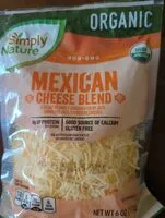 Mängden socker i Organic Mexican Cheese Blend