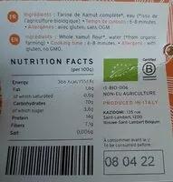 Mängden socker i Penne de Kamut Bio