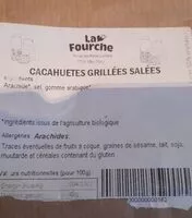 Mängden socker i Cacahuètes grillées salées
