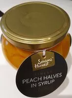 Mängden socker i Peach halves in syrup with amaretto