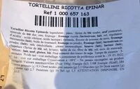 Mängden socker i Tortellini Ricotta Epinard