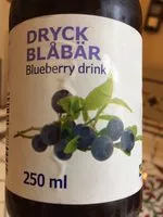 Mängden socker i Dryck Blabar (bosbessendrank) Fles