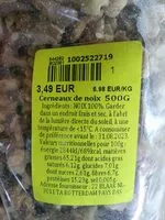 Mängden socker i Cerneaux de noix