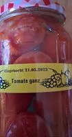 Mängden socker i Tomate ganz