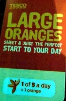 Mängden socker i large oranges