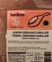 Mängden socker i Jamón serrano