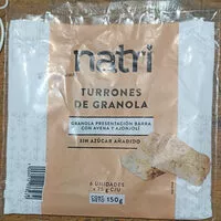 Mängden socker i Turrones de Granola