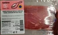 Mängden socker i jamón serrano medias lonchas