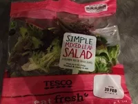 Mängden socker i Simple mixed leaf salad