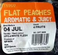 Mängden socker i Flat Peaches