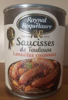 Mängden socker i Saucisses de Toulouse lentilles cuisinées