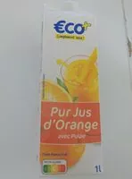 Mängden socker i Pur jus d'orange avec pulpe