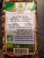 Mängden socker i galettes de blé nappées de chocolat et de noix de coco