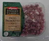 Mängden socker i Diced Prosciutto