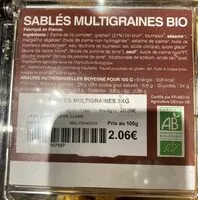 Mängden socker i Sablés multigraines bio