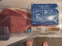 Mängden socker i Unsmoked back bacon