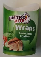 Mängden socker i wraps poulet rôti crudités