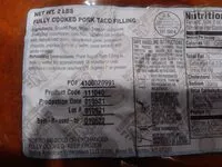 Mängden socker i Fully Cooked Pork Taco Filling