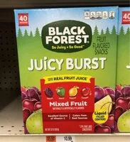 Mängden socker i Fruit flavored snacks