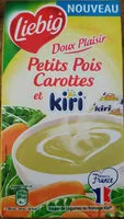 Mängden socker i petit pois carottes et Kiri
