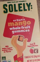 Mängden socker i Oganic mango whole fruit gummies