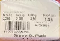 Mängden socker i Formaggio bra tenero dop
