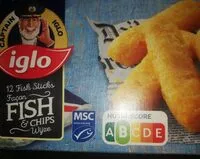 Mängden socker i Captain's classic fish sticks, fish&chipas style