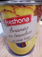 Mängden socker i ananas en tranches au sirop léger