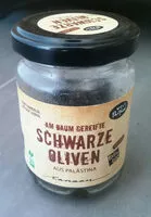 Mängden socker i am Baum gereifte Schwarze Oliven