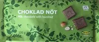 Mängden socker i Chocolat au lait et aux noisettes