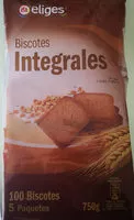 Mängden socker i Biscottes integrales