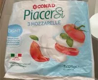 Mängden socker i Piacersi mozzarelle
