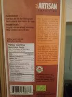 Mängden socker i Spaghetti biologiqie