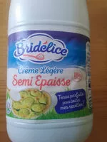 Mängden socker i bridelice crème légère