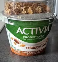 Mängden socker i Activia probiotique mix&go