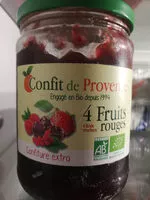 Mängden socker i confiture 4 fruits rouges