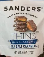 Mängden socker i Sea salt caramels thins