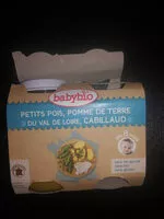 Mängden socker i petits pois, pomme de terre du Val de Loire, cabillaud